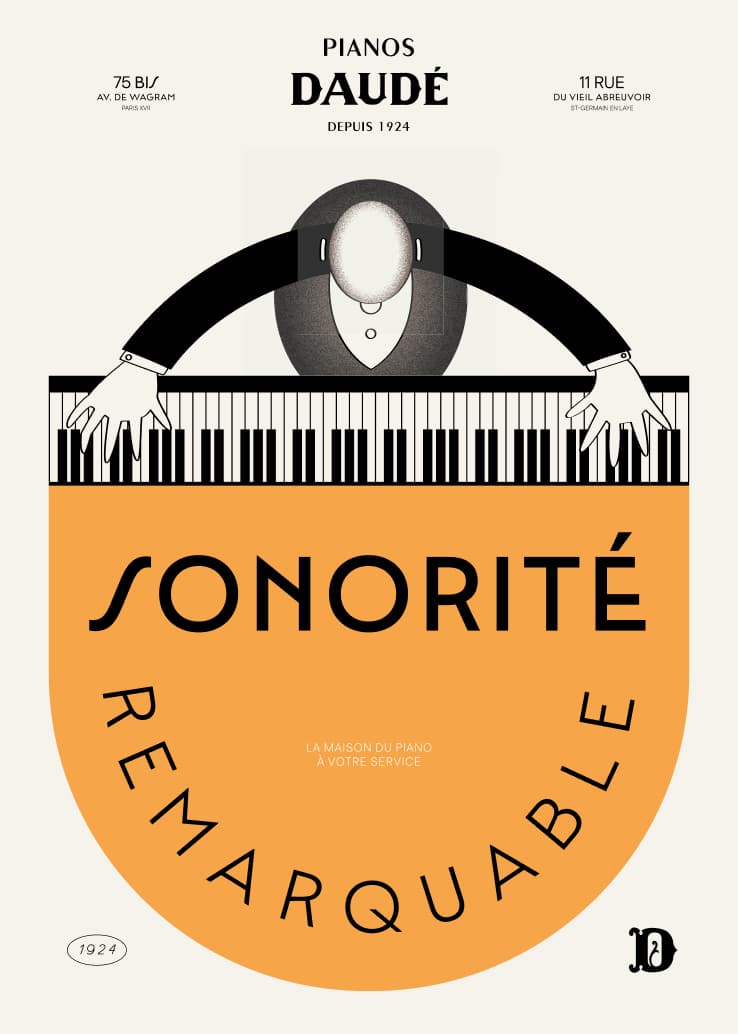 Affiche Pianos Daudé Sonorité Remarquable